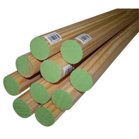 Dendesigns 02541-R0036C1 1.25 x 36 in. Thunderbird Forest Poplar Dowels Hardwood  Light Green - pack of 4 DE152819